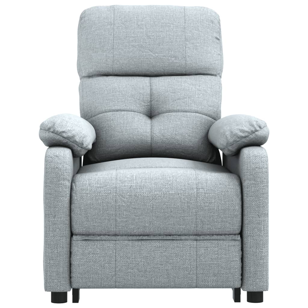 vidaXL Electric Massage Chair Fabric Light Grey
