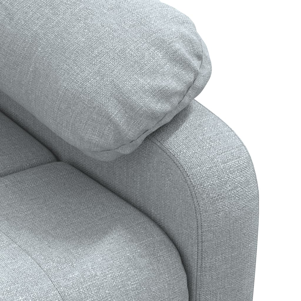 vidaXL Electric Massage Chair Fabric Light Grey