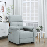 vidaXL Electric Massage Chair Fabric Light Grey
