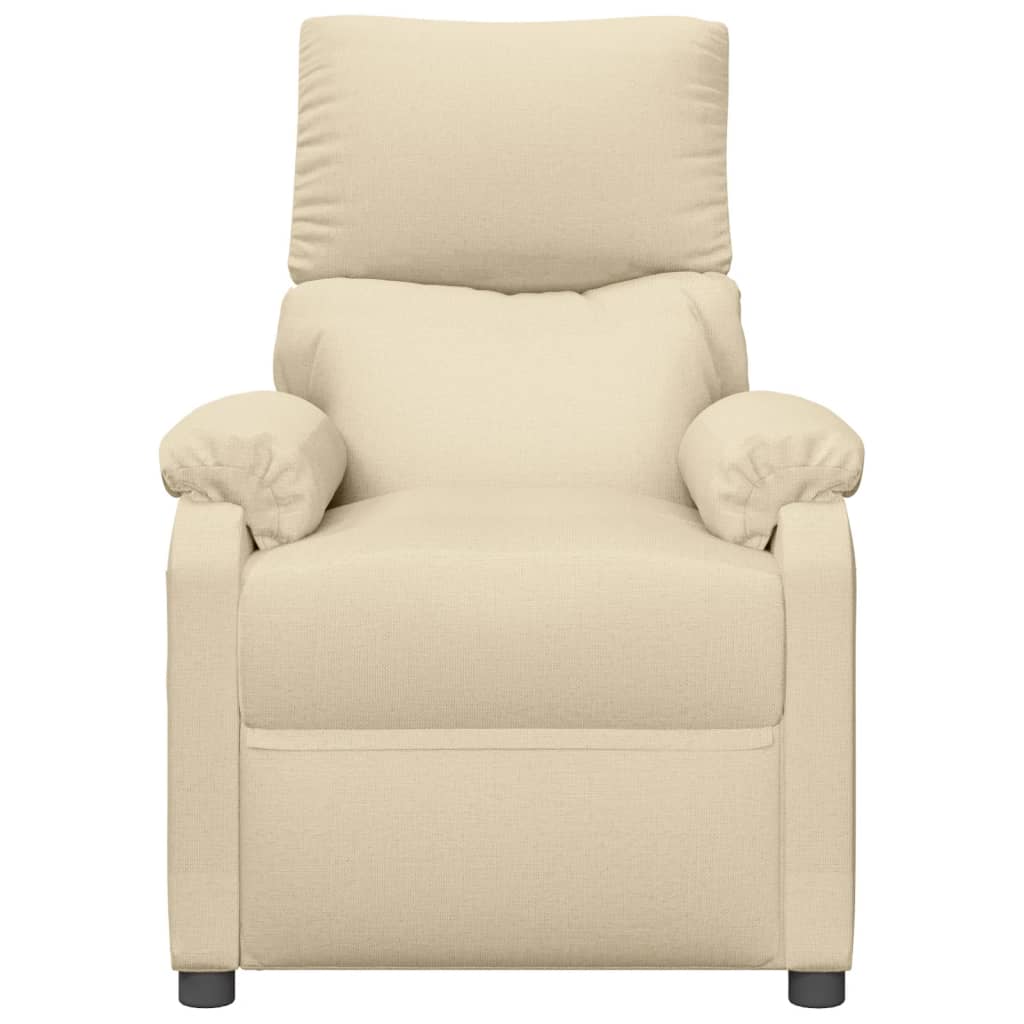 vidaXL Electric Massage Chair Fabric Cream