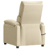 vidaXL Electric Massage Chair Fabric Cream