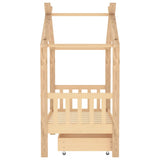 vidaXL Kinderbedframe met lade massief grenenhout 70x140 cm