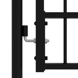 vidaXL Spear Top Garden Gate Black 103x75 cm Powder-Coated Steel