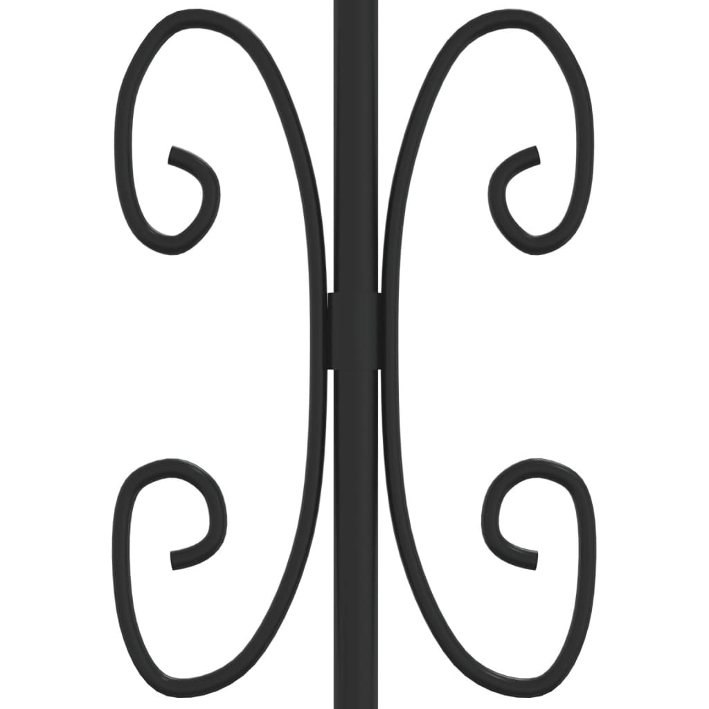 vidaXL Spear Top Garden Gate Black 103x75 cm Powder-Coated Steel