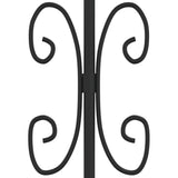 vidaXL Spear Top Garden Gate Black 103x75 cm Powder-Coated Steel