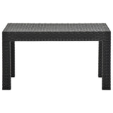 vidaXL 2-delige Loungeset met kussens PP rattan antracietkleurig