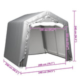 vidaXL Tente de rangement 240x240 cm en acier