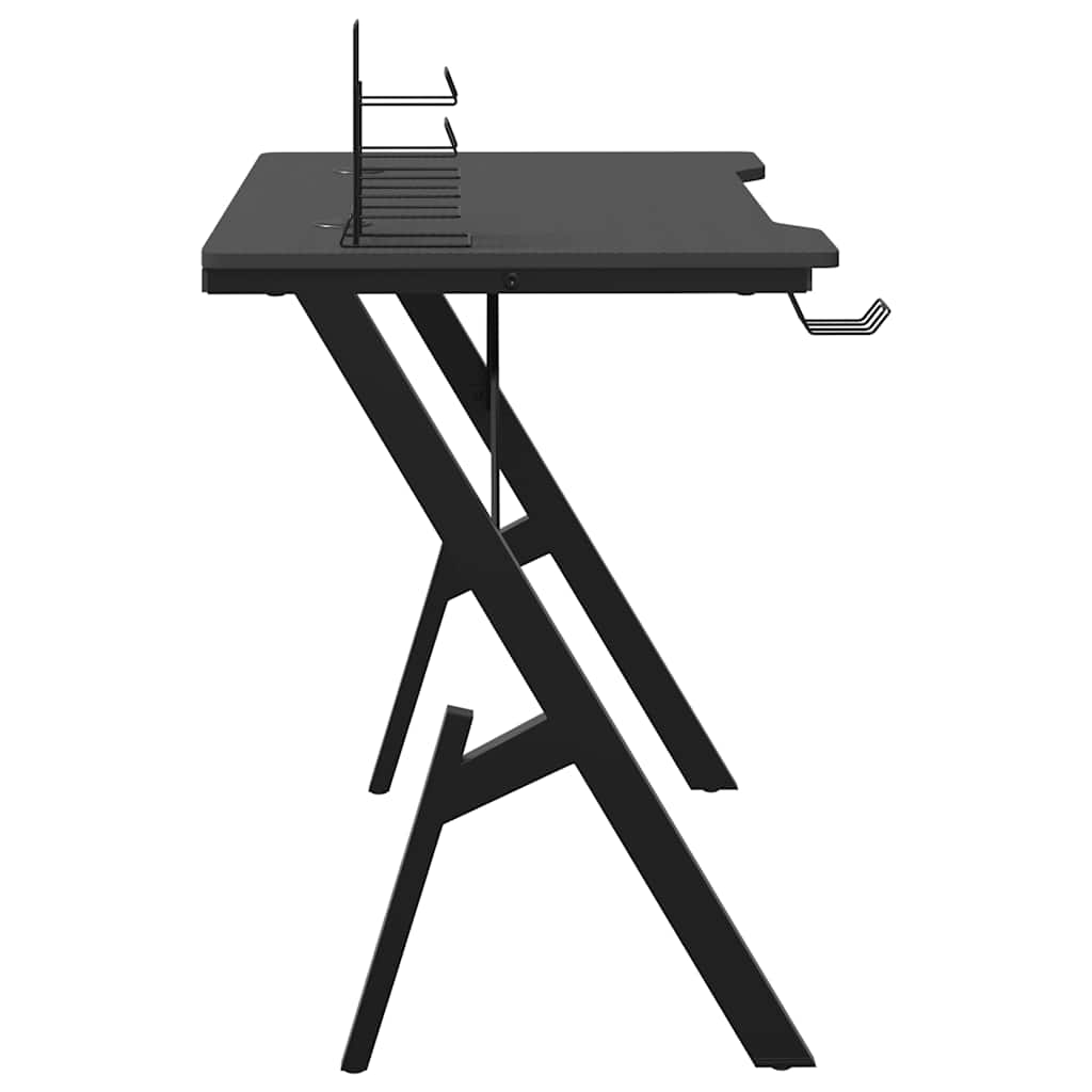 vidaXL Gamingbureau met Y-vormige poten 90x60x75 cm zwart