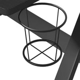vidaXL Gamingbureau met ZZ-vormige poten 90x60x75 cm zwart