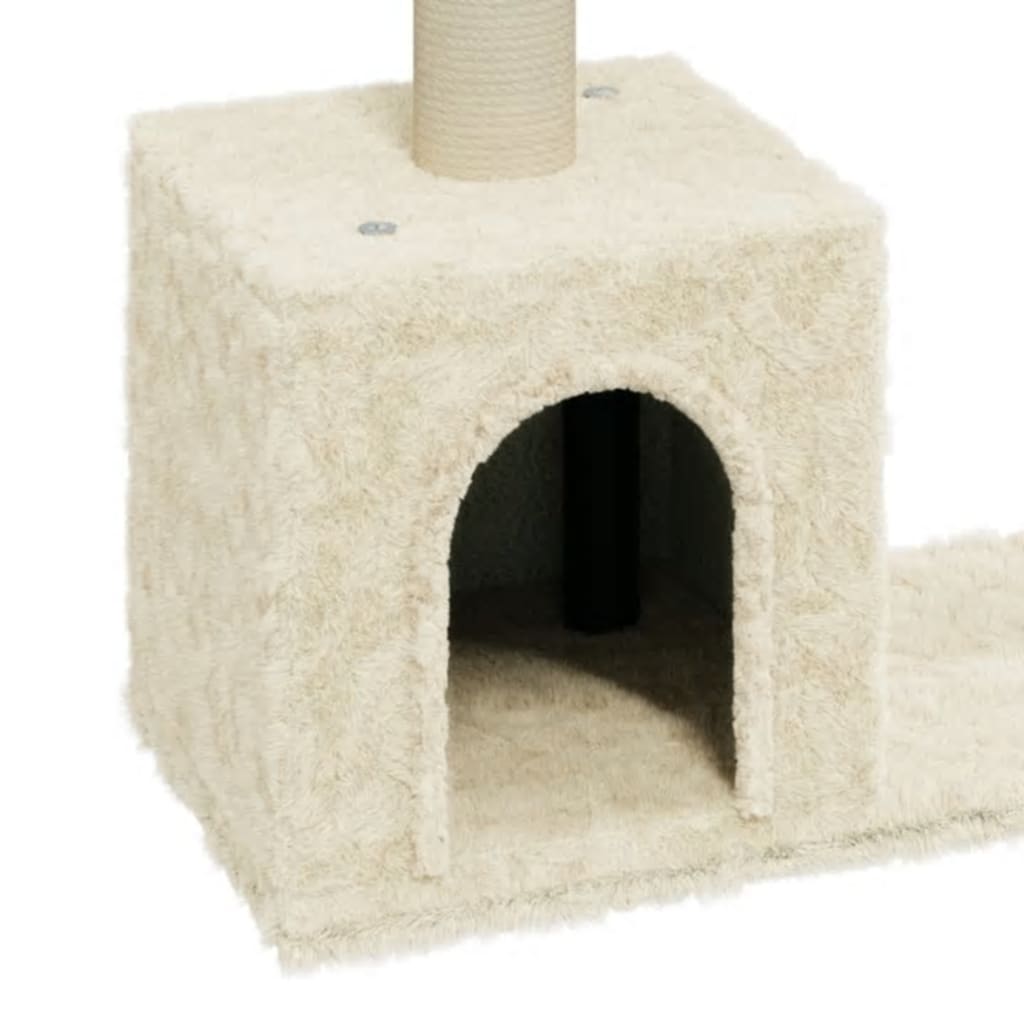 vidaXL Kattenkrabpaal met sisal krabpalen 60 cm crèmekleurig