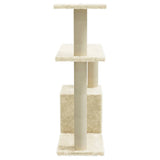 vidaXL Cat Scratching Tree with Sisal Scratching Posts 70 cm Cream