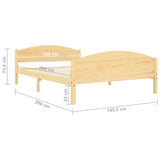 vidaXL Bedframe massief grenenhout 140x200 cm