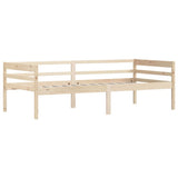 vidaXL Cadre de lit massif vert 90x200 cm