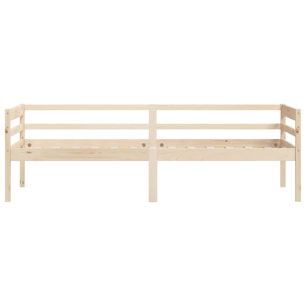 vidaXL Cadre de lit massif vert 90x200 cm