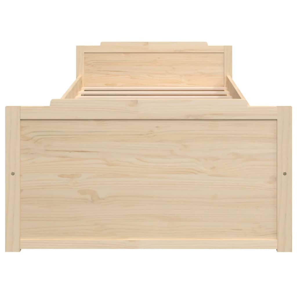 vidaXL Bedframe met lades massief grenenhout 90x200 cm