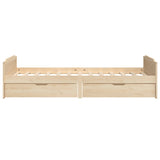 vidaXL Bedframe met lades massief grenenhout 90x200 cm