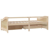vidaXL Bedbank 3-zits met lades massief grenenhout 90x200 cm