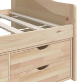 vidaXL Bedbank 3-zits met lades massief grenenhout 90x200 cm