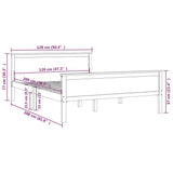 vidaXL Cadre de lit massif vert grenenhout 120x200 cm