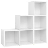 vidaXL 3-Piece TV Cabinet Set Engineered Wood White