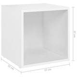 vidaXL 3-Piece TV Cabinet Set Engineered Wood White