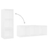 vidaXL 3-Piece TV Cabinet Set Engineered Wood White