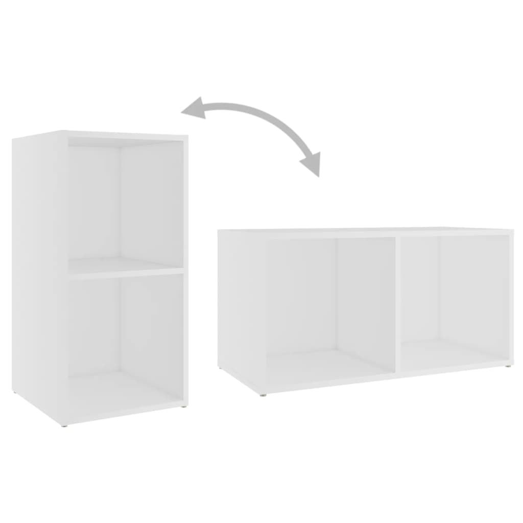 vidaXL 3-Piece TV Cabinet Set Engineered Wood White