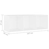 vidaXL 3-Piece TV Cabinet Set Engineered Wood White