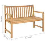 vidaXL Tuinbank 114 cm massief teakhout