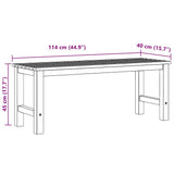 vidaXL Tuinbank 114 cm massief teakhout