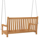 vidaXL Schommelbank 114x60x64 cm massief teakhout