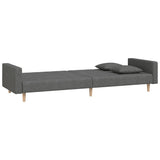 vidaXL 2-Seater Sofa Bed with 2 Pillows Fabric Dark Grey