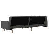 vidaXL 2-Seater Sofa Bed with 2 Pillows Fabric Dark Grey