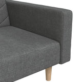 vidaXL 2-Seater Sofa Bed with 2 Pillows Fabric Dark Grey