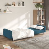 vidaXL 2-Seater Sofa Bed Velvet Blue