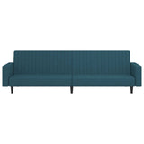 vidaXL 2-Seater Sofa Bed Velvet Blue