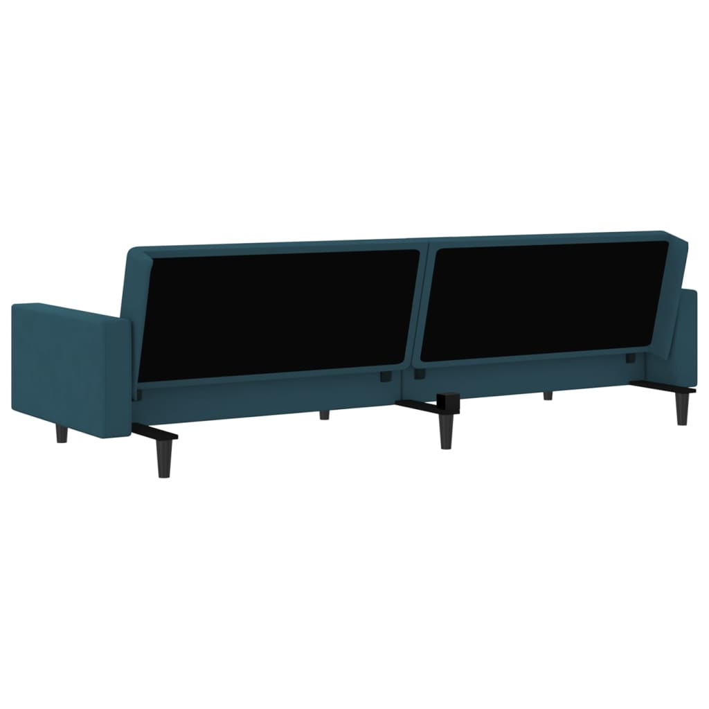 vidaXL 2-Seater Sofa Bed Velvet Blue