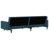 vidaXL 2-Seater Sofa Bed Velvet Blue