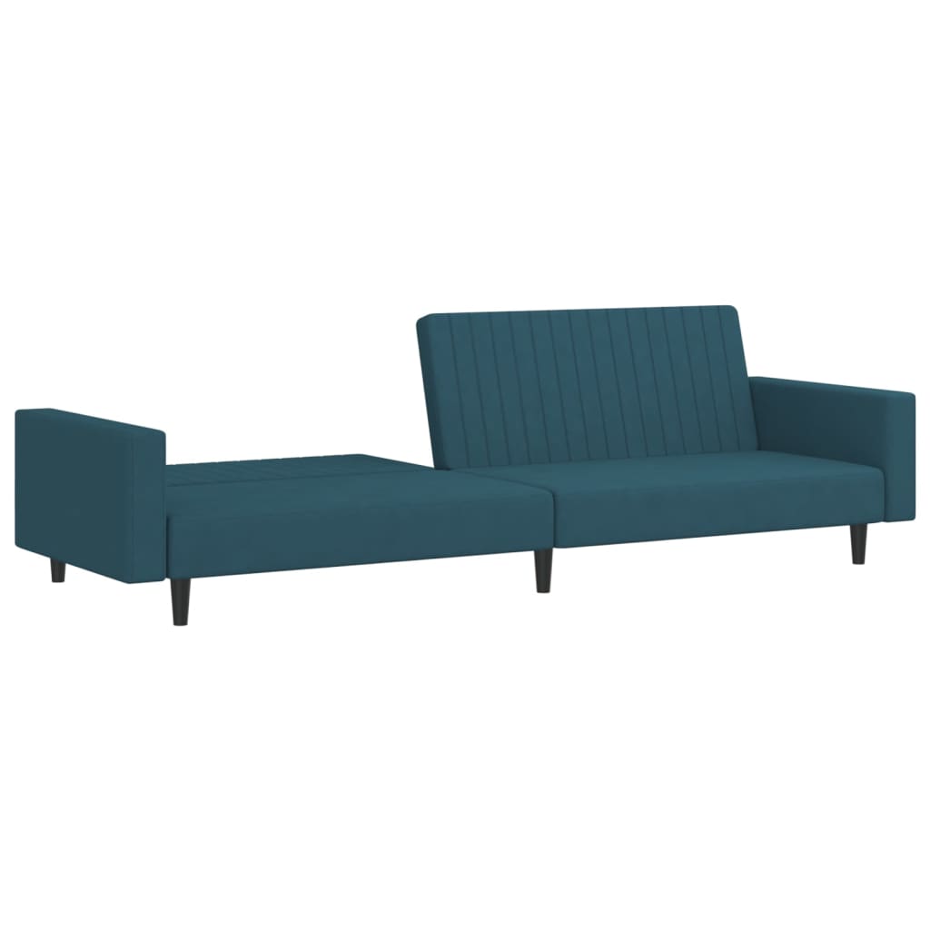 vidaXL 2-Seater Sofa Bed Velvet Blue
