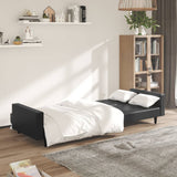 vidaXL 2 Seater Sofa Bed Artificial Leather Black