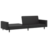 vidaXL 2 Seater Sofa Bed Artificial Leather Black