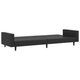 vidaXL 2 Seater Sofa Bed Artificial Leather Black