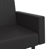 vidaXL 2 Seater Sofa Bed Artificial Leather Black