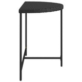 vidaXL Tuintafel 100x50x75 cm poly rattan zwart