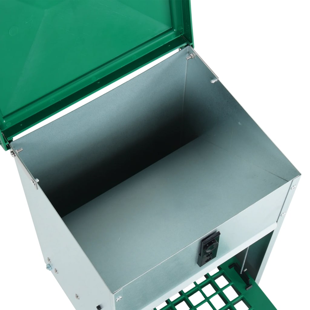 vidaXL Pluimveevoerbak automatisch met pedaal 8 kg