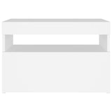 vidaXL Nachtkastje met LED-verlichting 60x35x40 cm bewerkt hout wit