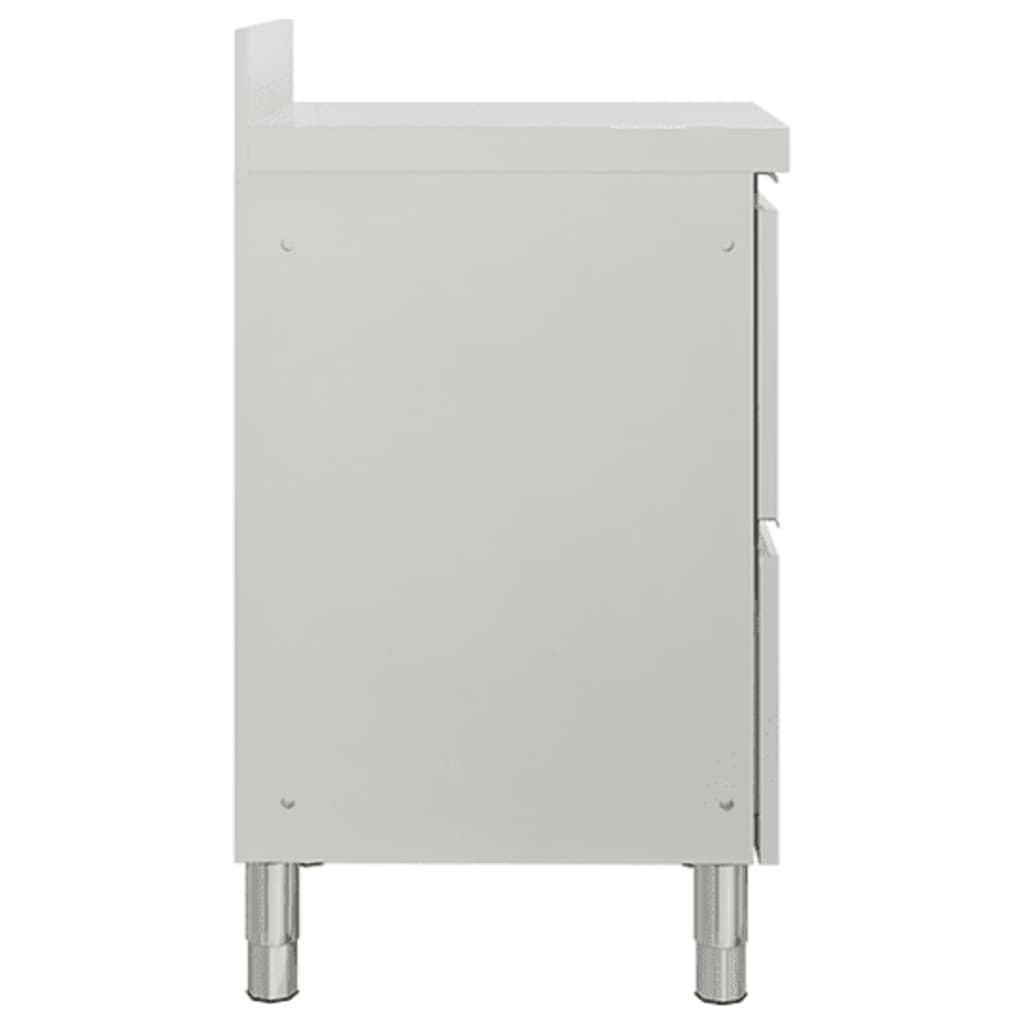 vidaXL Commercial Kitchen Cabinet with 2 Drawers 50x60x96 cm
