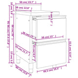 vidaXL Commercial Kitchen Cabinet with 2 Drawers 50x60x96 cm