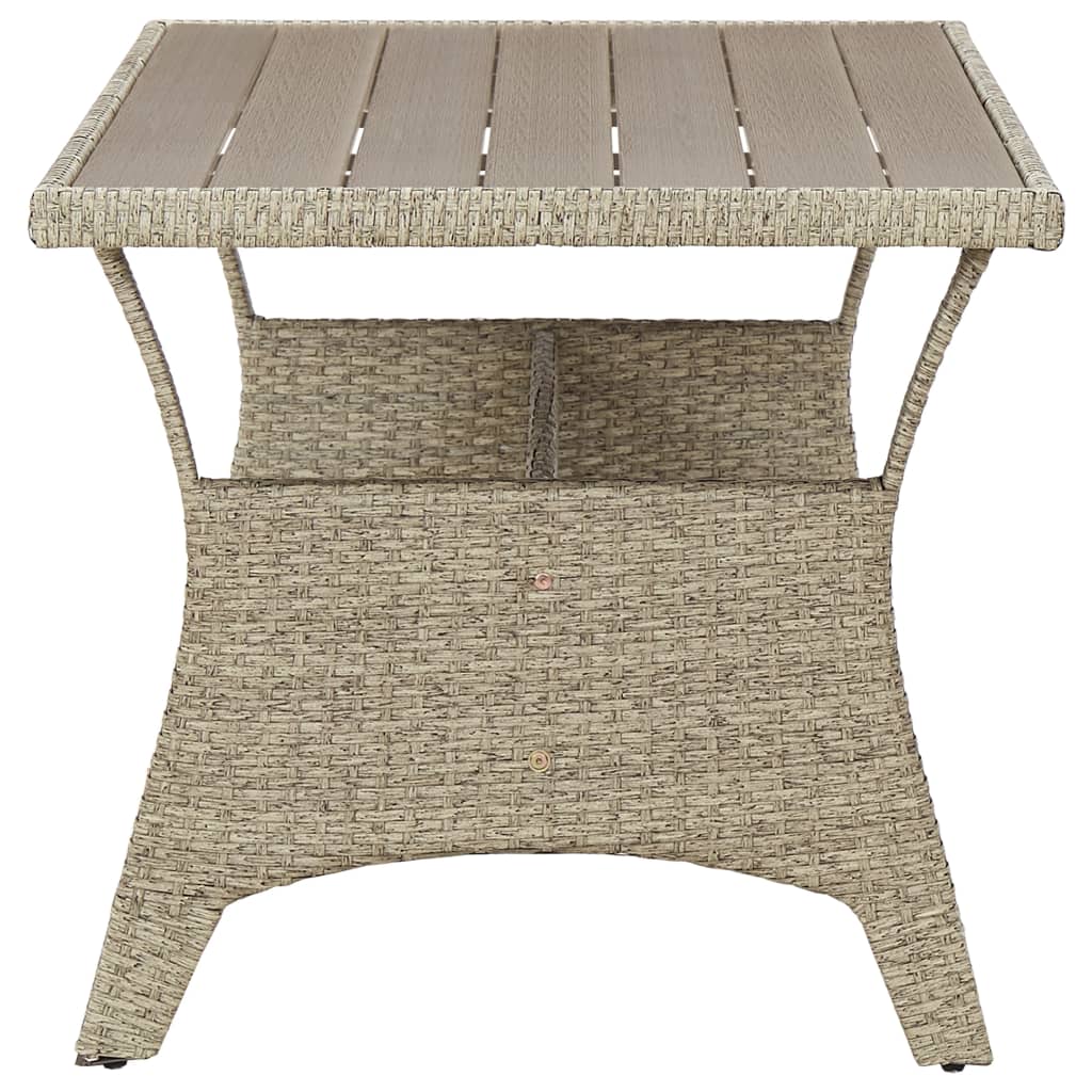 vidaXL Tuintafel 120x70x66 cm poly rattan grijs