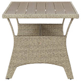 vidaXL Tuintafel 120x70x66 cm poly rattan grijs